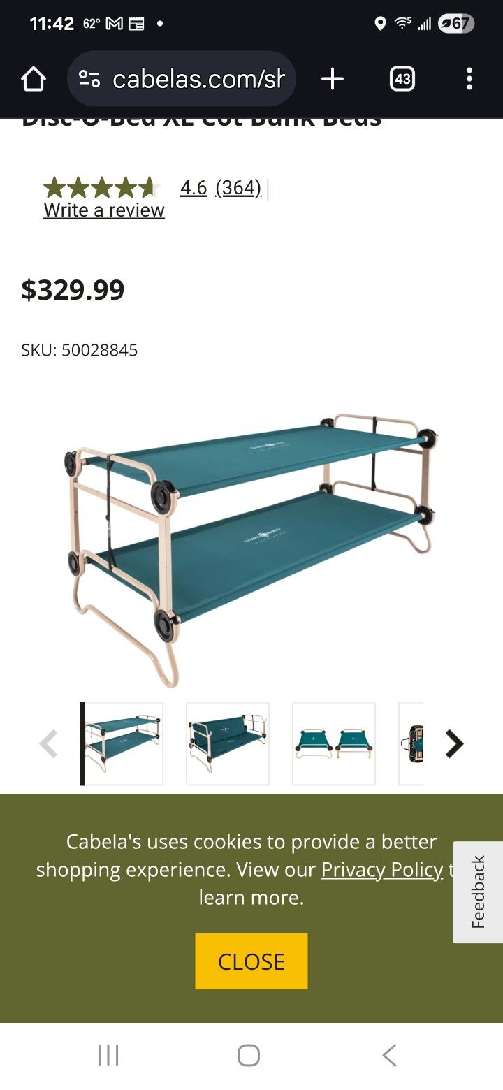 portable bunk beds. Camping and or Guest Beds. 