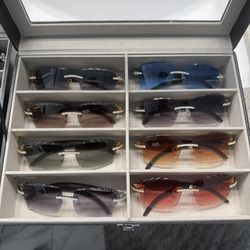 Moissanite Cartier Buffalo Horn Sunglasses