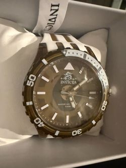 Invicta brown/white band