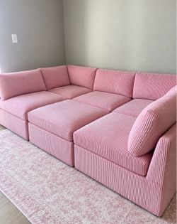 Pink Sectional Couch