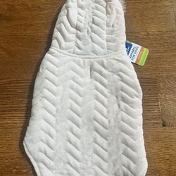 New Top Paw Pink Fur Hood Warm Winter Dog Pet Jacket Medium