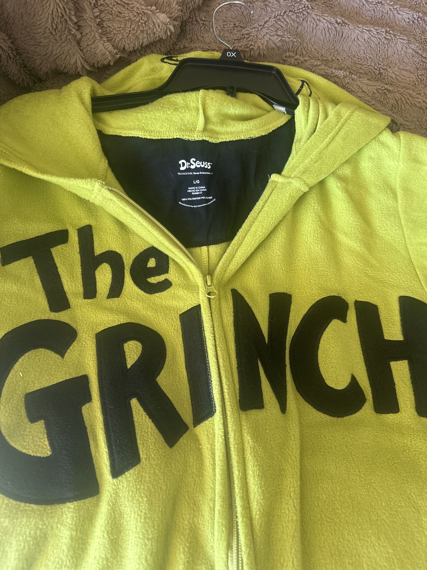Grinch Union Suit, Large