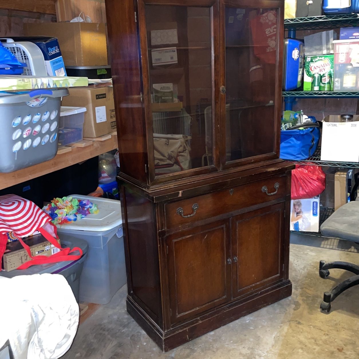 Cherry China Cabinet - Needs Refinishing