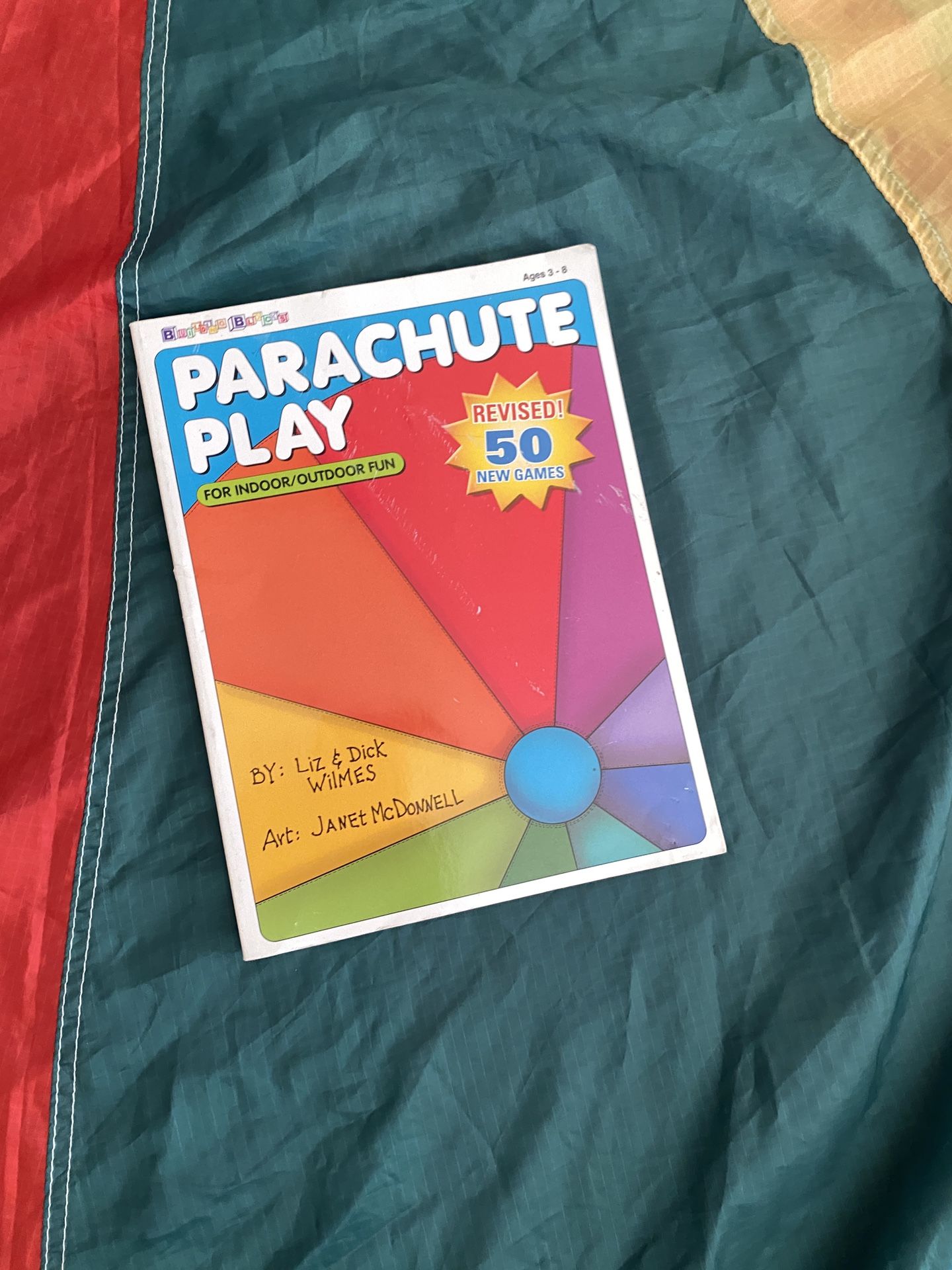 Kids Colorful Parachute Play w/ Game Book WESTSIDE