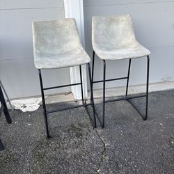 2 Grey Bar Stools