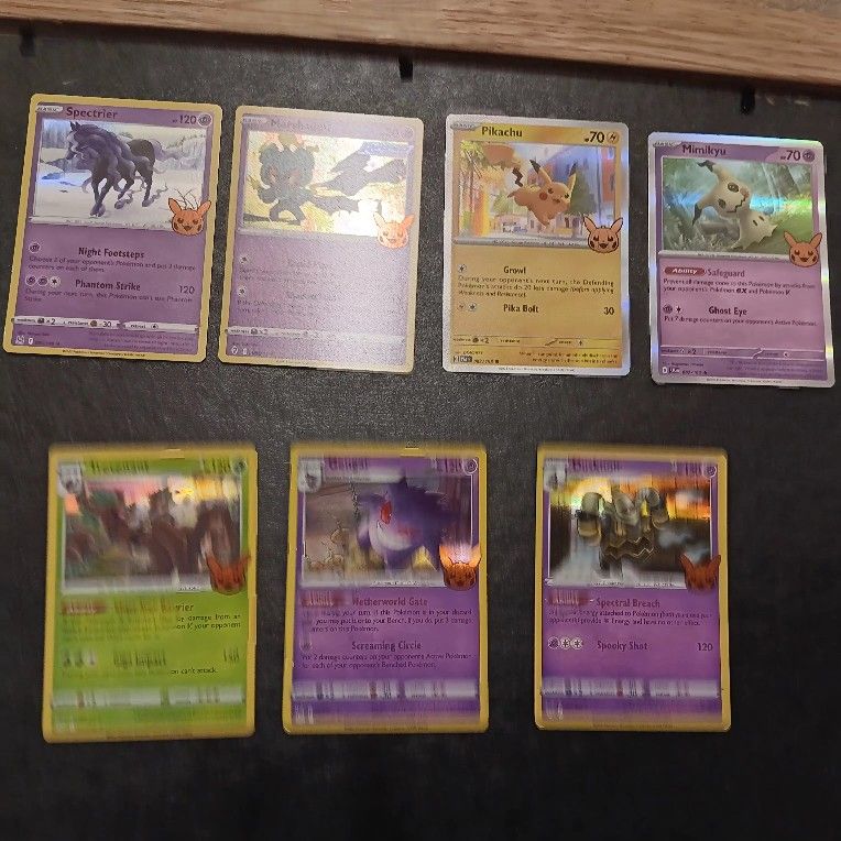 Pokemon Trick Or Treat Holo Lot Of 7