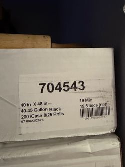 40-45 Gallon Black Trash Bags 200 Count