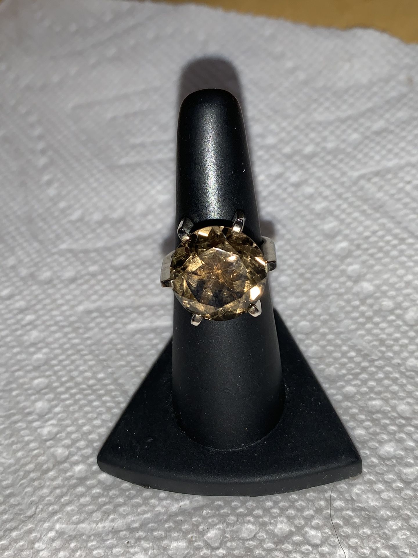 Smoky quartz ring vintage