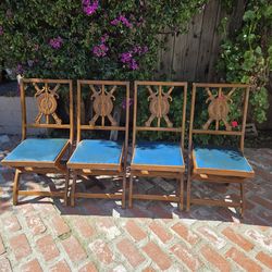 Wooden Antique Folding Chairs 4