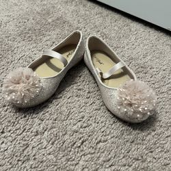 Toddler Size 9 Pink Sparkly Flats