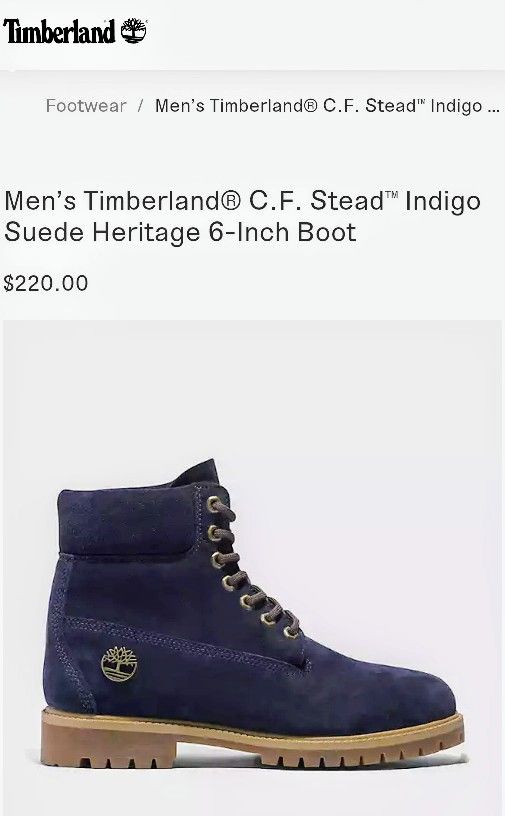 Timberland New Collection Blue Indigo Suede Boots 