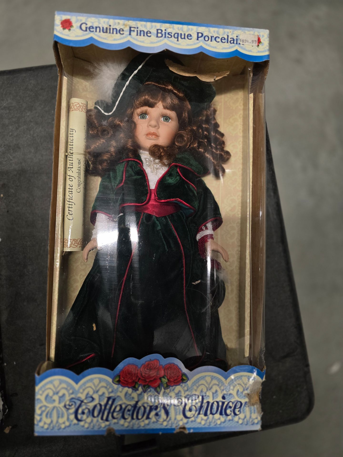 Collectors Choice Vintage Brunette Porcelain Doll