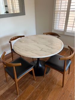 Marble Kitchen Table w/ 4 Chairs