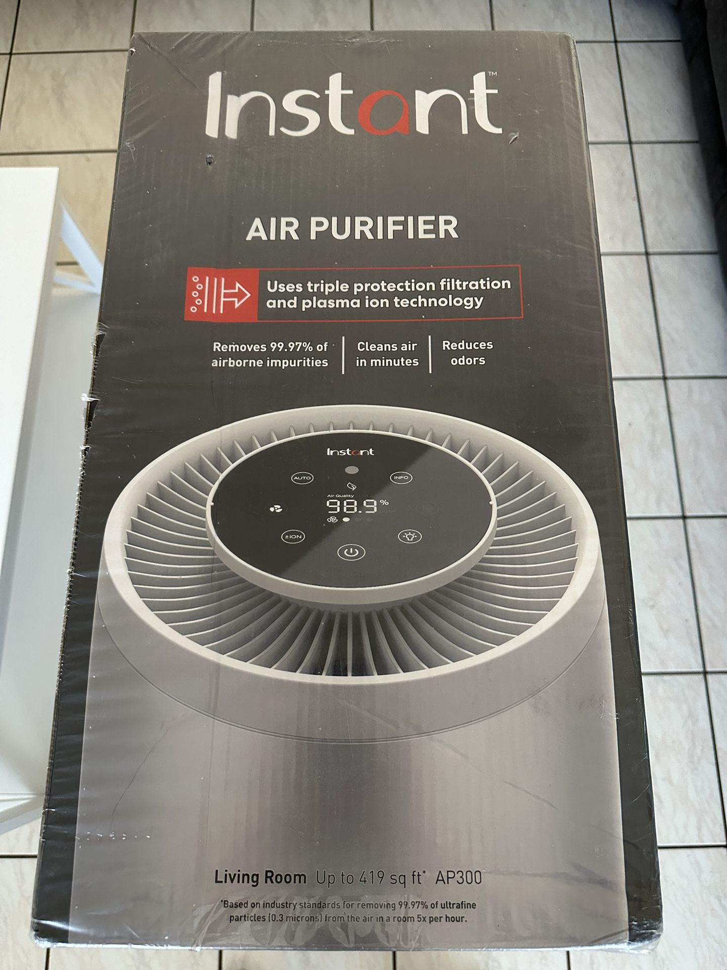 Instant Brand Air Purifier New AP300 Living Room Office Pearl Color Large Size