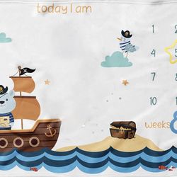 Baby Monthly Milestone Blanket