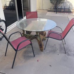 Handcrafted Glass Table