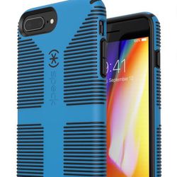 Blue and Black Phone Case for iPhone 6s Plus, 7 Plus, and 8 Plus