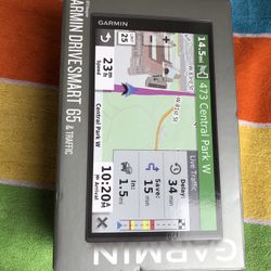 Garmin - DriveSmart 65 & Traffic - 6.95" GPS with Built-In Bluetooth - Black