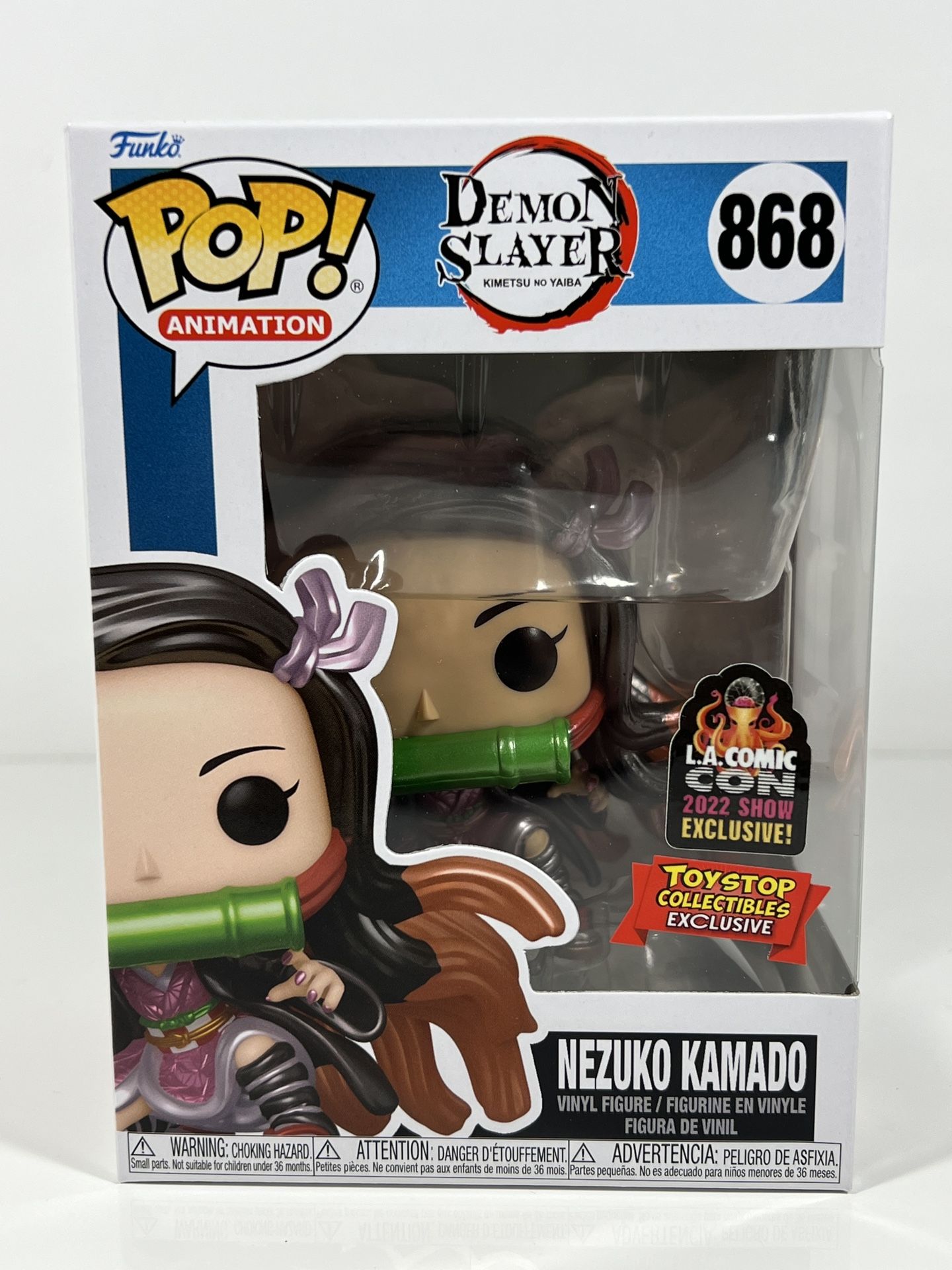 Funko 868 Metallic Nezuko Kamado 2022 LA Comic Con Toystop Collectibles Exclusive