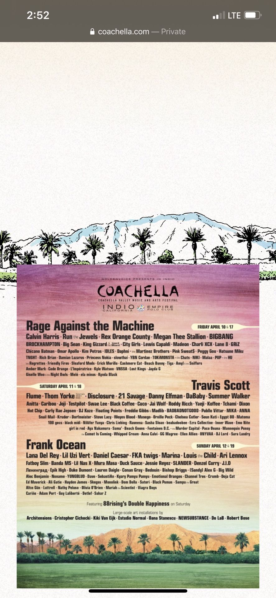 (3) Coachella weekend 1 GA tickets + SHUTTLE passes!!