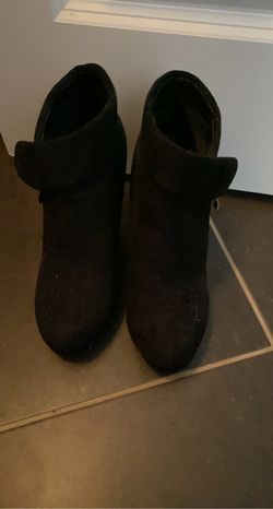 Black booties size 8