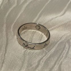 Letter Engraving Width 5mm Sterling Silver Ring Unisex Couple's Style Silver