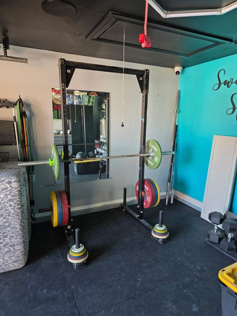 Squat Rack With Weights