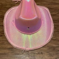 Pink Holographic Cowboy hat (lights) Stagecoach