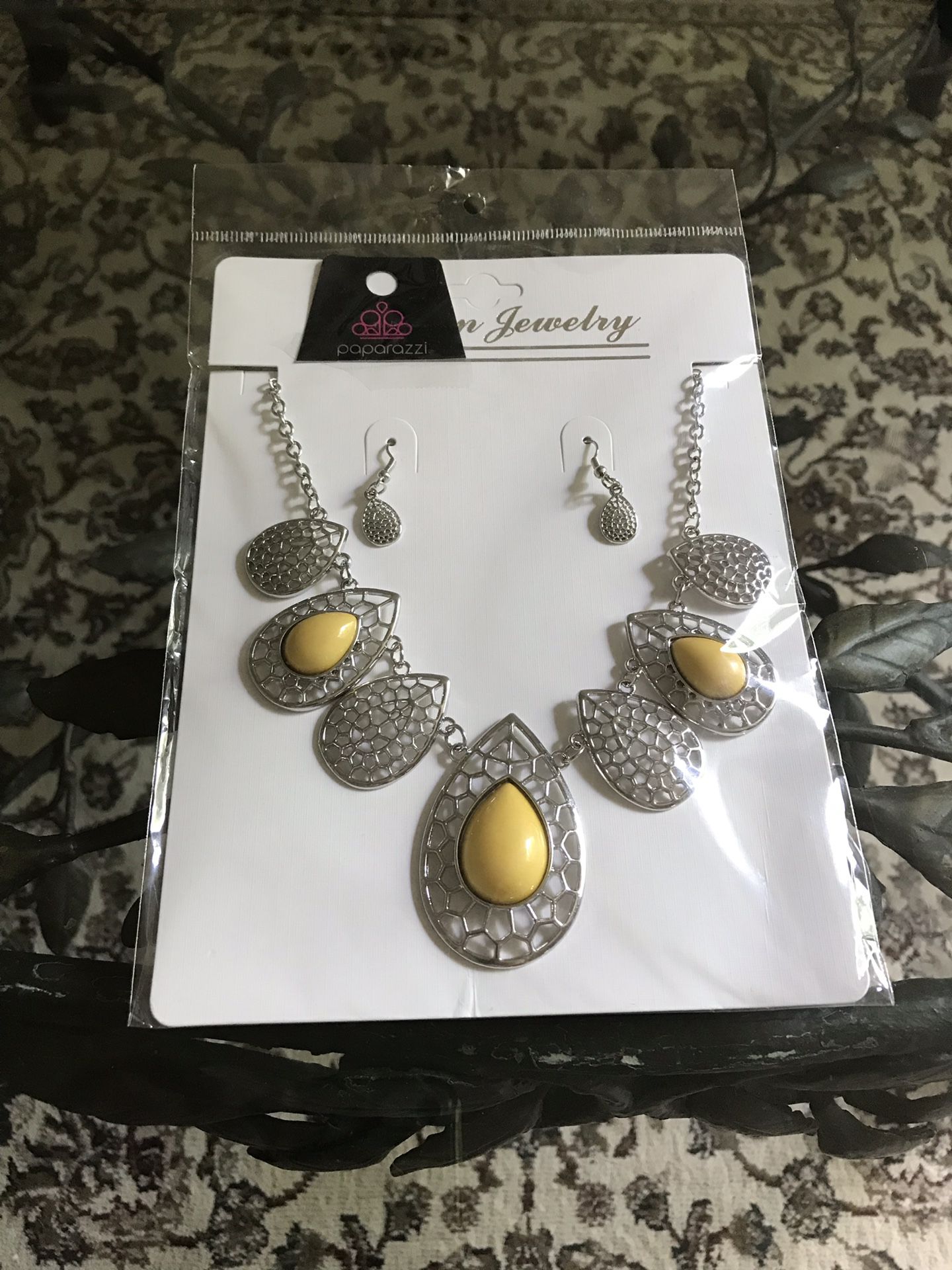 Silver and Yellow Jewelry
