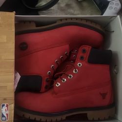 Red and black bull tims