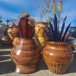 Metal Yard Art, BIRDBATHS & POTTERY 🌵 🌺 