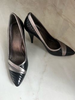 Aldo silver and black heels size 37