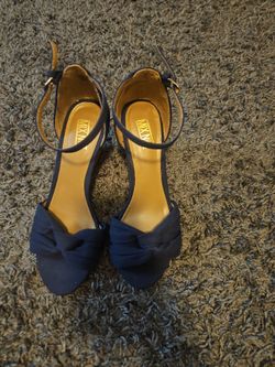 Mix No. 6 Navy Blue Bow Heels