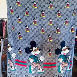 Red 60X80 Gucci Mickey Mouse Blanket