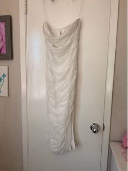 White Ruched Dress