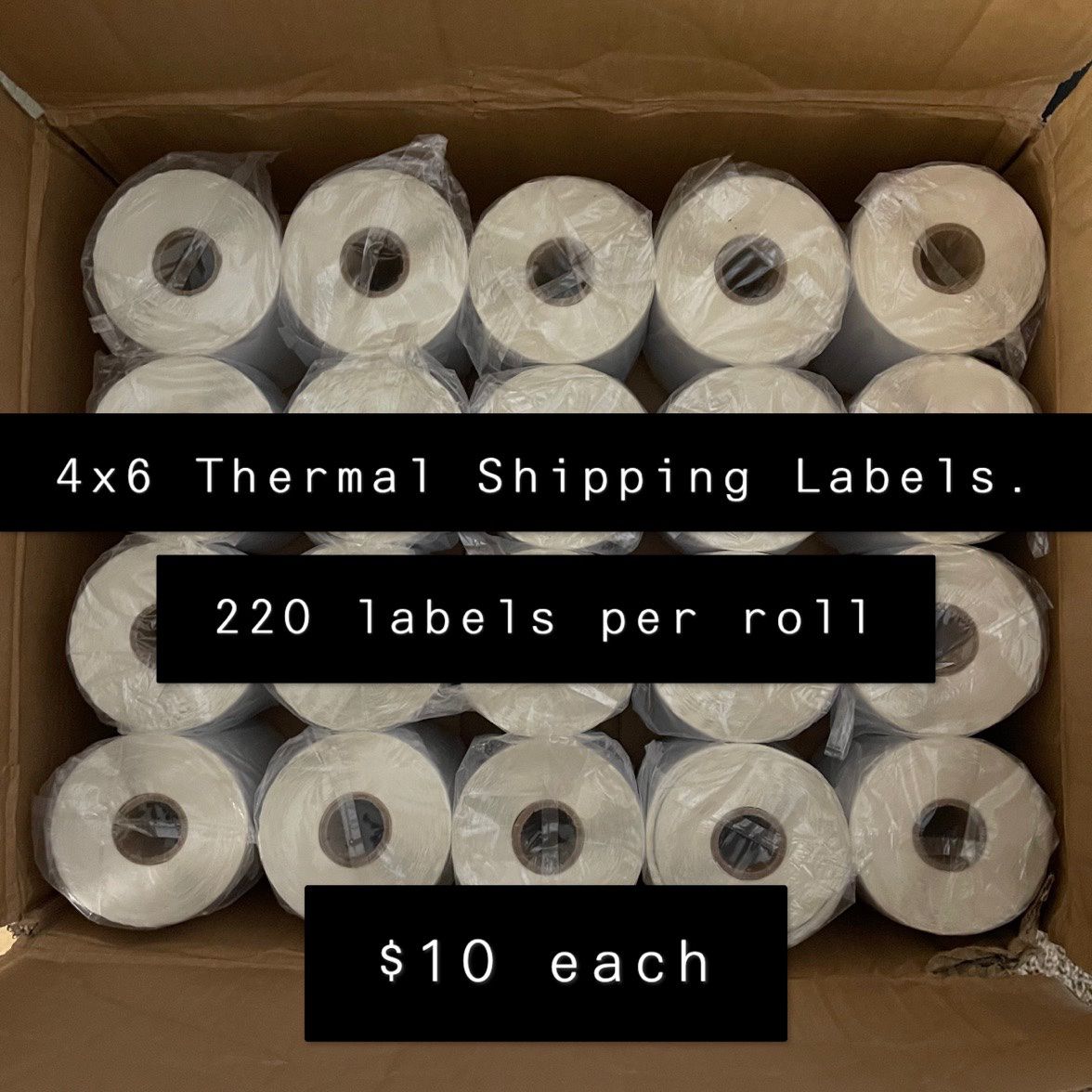4x6 Thermal Shipping Labels/Rolls - 220 Labels Per Roll