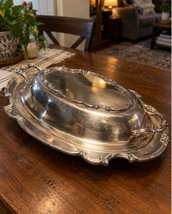 Vintage Silver-Plated Covered Serving Dish