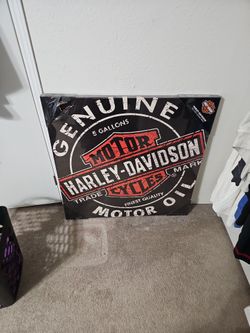 Harley Davidson Canvas Sign