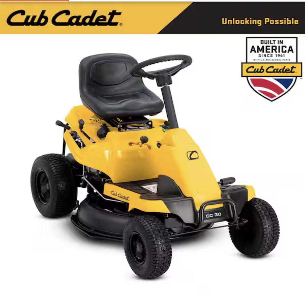 Cub Cadet 30 in. 10.5 HP Briggs and Stratton Engine 6-Speed Manual Drive Gas Rear Engine Riding Mower with Mulch Kit Included