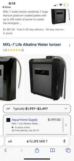 MXL-7 Life Alkaline Water Ionizer
