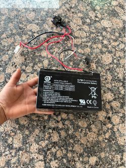 12-volt, 7 Amp-hour (Ah) Sealed Lead Acid battery