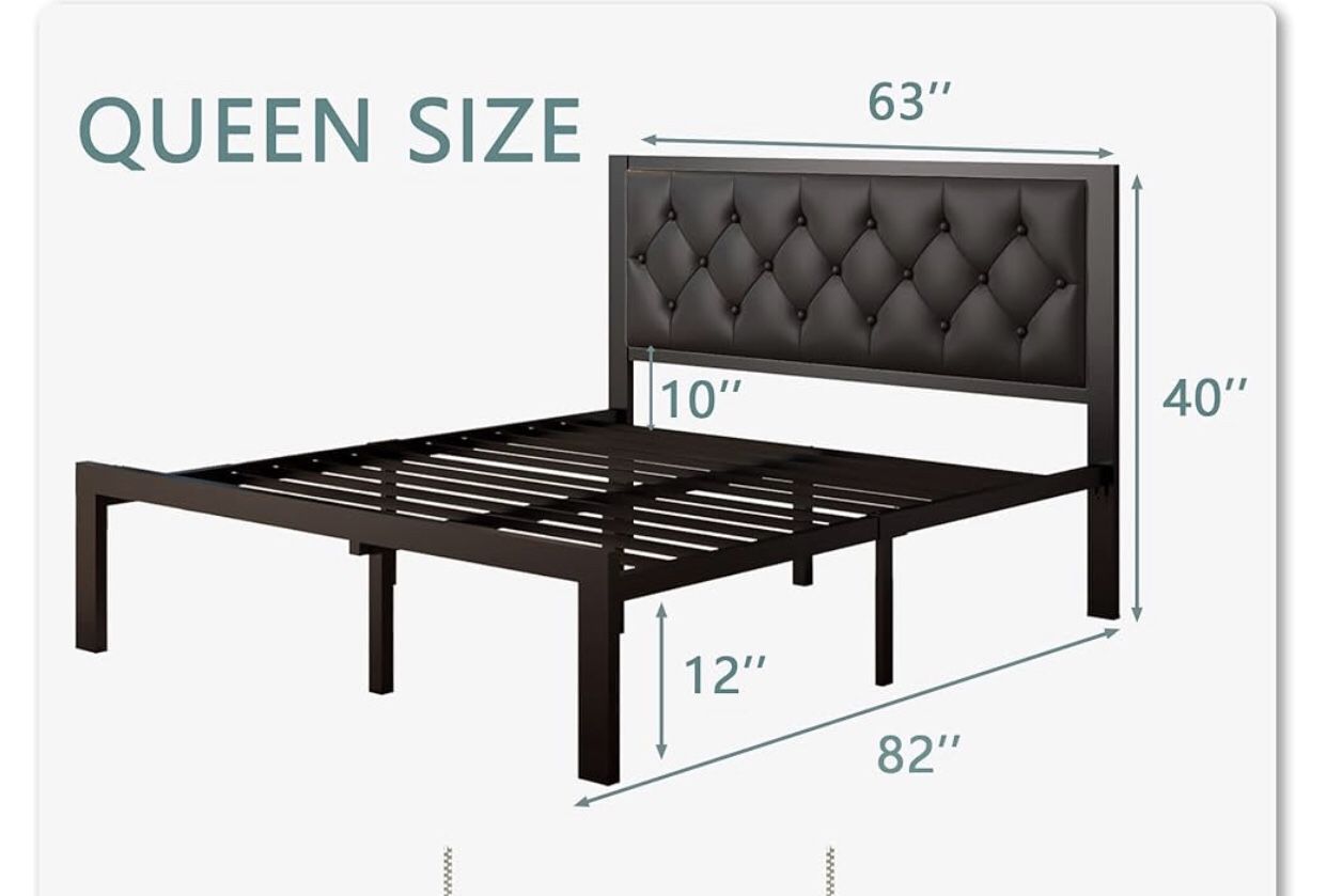Brand New In Box Queen Bed Frame+ Mattress 10”thick Delivery 🚚 Available 