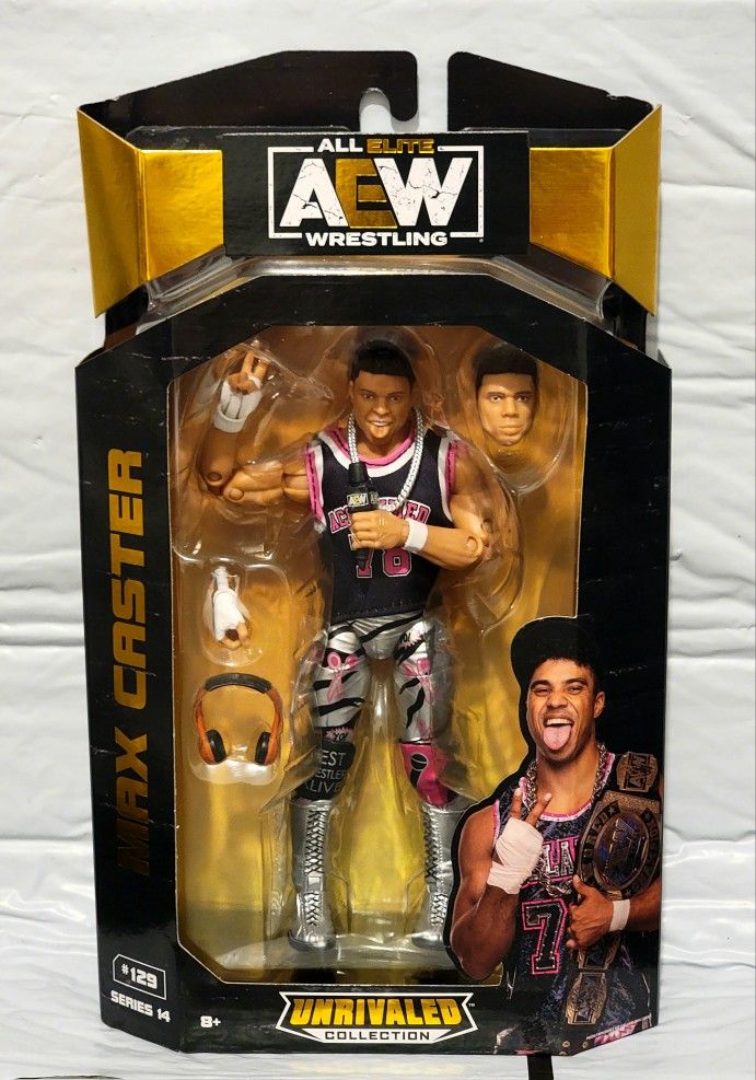 AEW Max Caster Unrivaled Series 14 figure Jazwares Brand New The Acclaimed