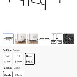 New In Box Bed Frame Queen 