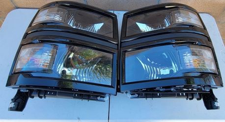 14-15 Chevrolet Silverado Headlights Luces Micas Calaveras Faros Faroles Focos Headlamps Chevy
