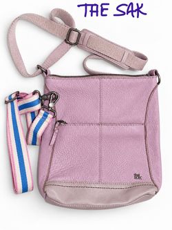 The Sak Lavender Leather Crossbody Bag