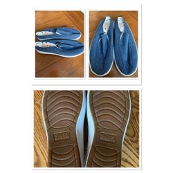 New Never Worn Women’s Denim Look Slip On Shoes Size 6.5