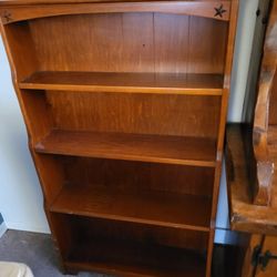Small  Vintage Solid Wood Bookshelf 