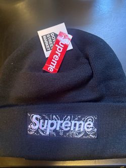 Black bandana supreme beanie
