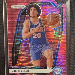2024-25 Panini Prizm Jared McCain #222 RC Rookie Pink Pulsar 30/42 MINT 🔥🔥🔥